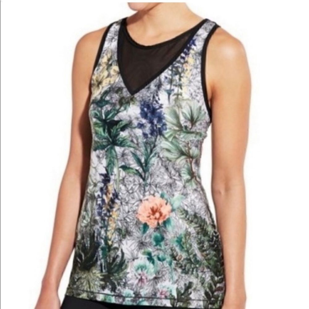 Calia Limited Edition Floral Criss Cross Back Tank